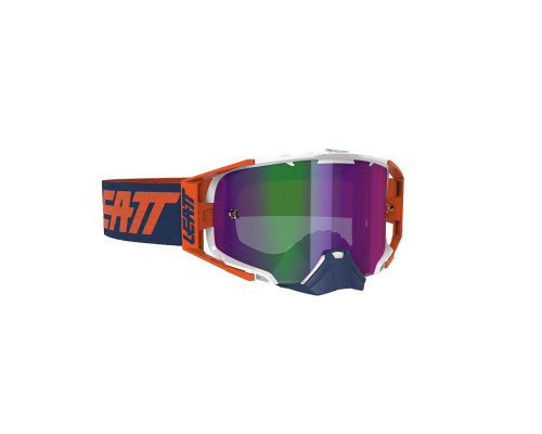 Leatt VelociЗАДНІ6.5 Iriz Goggle МотоОкуляри Дзеркальна лінза 30% Помаранчевий/Синій