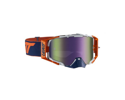 Leatt VelociЗАДНІ6.5 Iriz Goggle МотоОкуляри Дзеркальна лінза 30% Помаранчевий/Синій