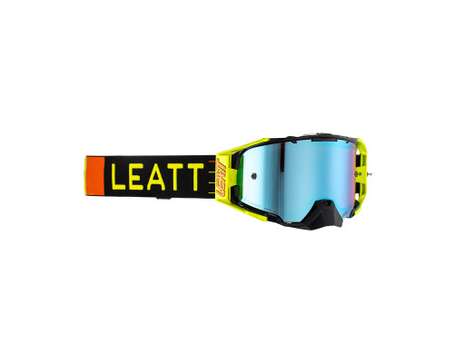 Leatt VelociЗАДНІ6.5 Iriz Goggle, мотоОкуляри , дзеркальна лінза, чорний/жовтий флуо/помаранчевий, синя/рожева