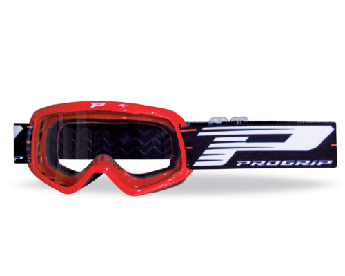 Progrip PG3101-107 CH Kid дитячі мотогогgles прозора подвійна лінза 1мм No Fog Anti UV червоний