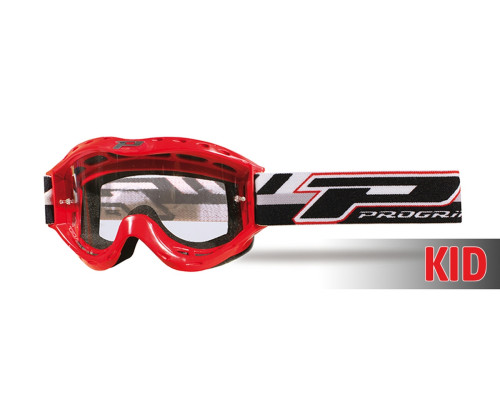 Progrip PG3101-107 CH Kid дитячі мотогогgles прозора подвійна лінза 1мм No Fog Anti UV червоний