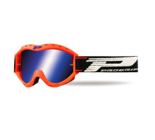 Progrip PG3101-153 FL дитячі мотогоглі двошарове синє дзеркальне скло No Fog Anti UV помаранчевий Fluo