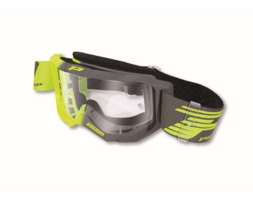 Progrip PG3300-347 мотогогли антискретч антифог анти-UV прозорі жовтий флуо-сірий