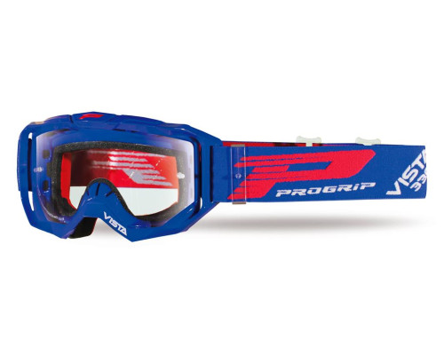 Progrip PG3303-104 TR мотогогли антискретч, антифог, анти-UV, світлочутливі, синій