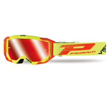 Progrip PG3303-273 FL мотоОкуляри  антискретч, антифог, анти UV, червона дзеркальна лінза, жовтий флуо-червоний