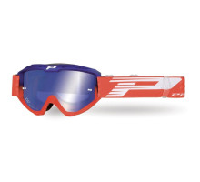 Progrip PG3450-338 FL Riot мотогогли антискретч антифог анти UV синя лінза синій/червоний