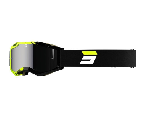 Shot Racing Iris 2.0 Fusion МотоОкуляри Неон Жовтий Глянцевий Срібне Дзеркало