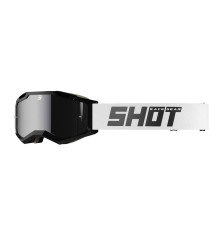 Shot Racing Окуляри Iris 2.0 МотоОкуляри  Чорний/Білий Срібне Дзеркало