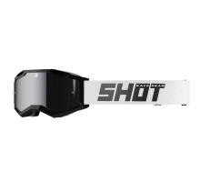 Shot Racing Окуляри Iris 2.0 МотоОкуляри  Чорний/Білий Срібне Дзеркало