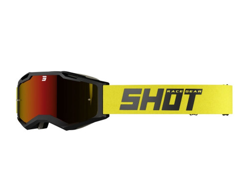 Shot Racing Окуляри Iris 2.0 Solid МотоОкуляри Жовті Мат Золоте Дзеркало