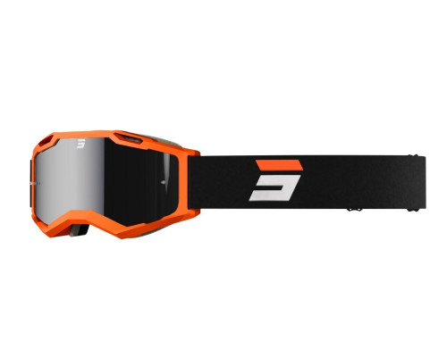 Shot Racing Окуляри Iris 2.0 Tech, мотокросові Окуляри , срібне дзеркальне скло, помаранчевий мат/чорний