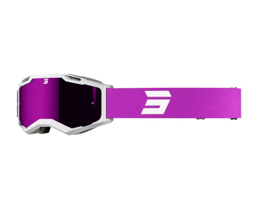Shot Racing Окуляри Iris 2.0 Tech, мотоОкуляри , глянцеві, дзеркальна лінза, біло-фіолетові