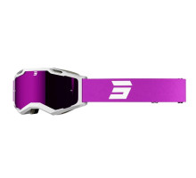 Shot Racing Окуляри Iris 2.0 Tech, мотоОкуляри , глянцеві, дзеркальна лінза, біло-фіолетові