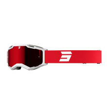 Shot Racing Iris 2.0 Tech Мотокросові Окуляри  Глянцеві Білі/Червоні Червоне Дзеркало