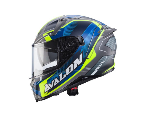 Caberg Avalon X Optic шолом інтегральний, сірий мат/синій/жовтий флуо, розмір XL