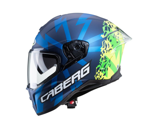 Caberg Drift Evo Storm, інтегральний шолом, матовий синій/жовтий флуо/зелений флуо, розмір M