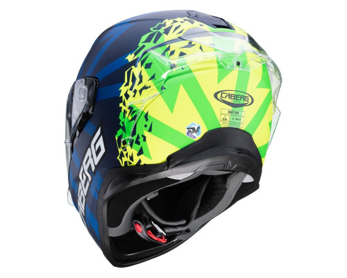 Caberg Drift Evo Storm, інтегральний шолом, матовий синій/жовтий флуо/зелений флуо, розмір M