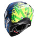 Caberg Drift Evo Storm, інтегральний шолом, матовий синій/жовтий флуо/зелений флуо, розмір M