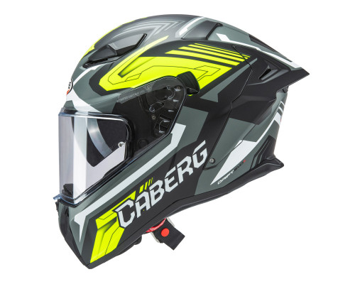 Caberg Drift Evo II Jarama шолом інтегральний з блендою Pinlock XS чорний/сірий/жовтий флуо матовий
