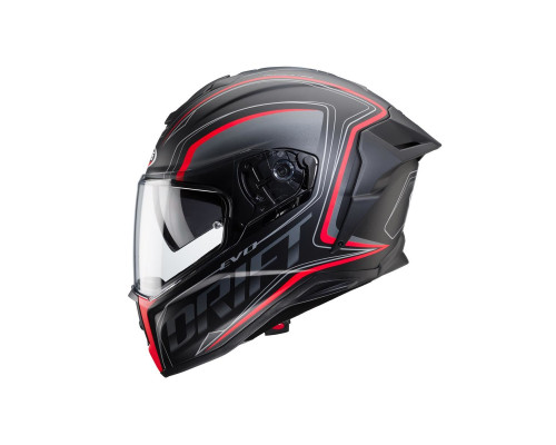 Caberg Drift Evo Інтегральний Шолом з Блендою Pinlock Розмір L Чорний Мат/Сірий/Червоний Флуо