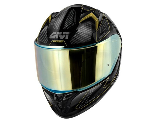 Givi 50.9 Enigma інтегральний шолом з блендою M чорний з золотою графікою