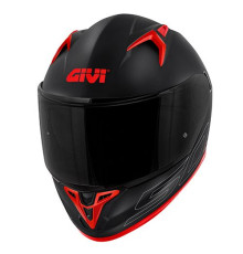 Givi 50.9 Solid інтегральний шолом з блендою XL чорний матовий з червоним