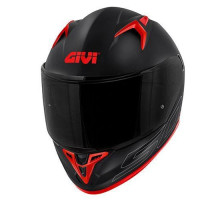 Givi 50.9 Solid інтегральний шолом з блендою XL чорний матовий з червоним