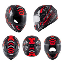 Kappa KJ04 Evo Prox Junior Інтегральний Шолом ECE 22R06 Розмір 50/M Чорний Червоний Fluo матовий