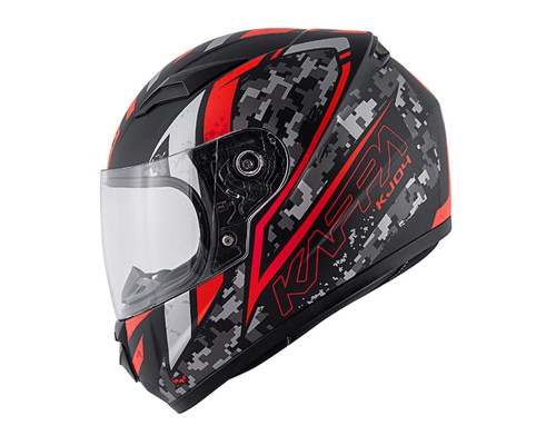 Kappa KJ04 Evo Prox Junior Інтегральний Шолом ECE 22R06 Розмір 50/M Чорний Червоний Fluo матовий