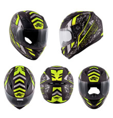 Kappa KJ04 Evo Prox Junior Інтегральний Шолом ECE 22R06 Розмір 50/M Чорний Жовтий Fluo матовий