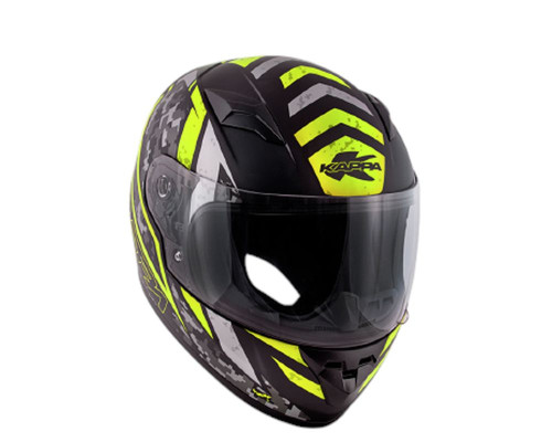 Kappa KJ04 Evo Prox Junior Інтегральний Шолом ECE 22R06 Розмір 50/M Чорний Жовтий Fluo матовий