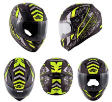Kappa KJ04 Evo Prox Junior Інтегральний Шолом ECE 22R06 Розмір 50/M Чорний Жовтий Fluo матовий
