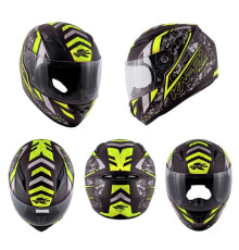 Kappa KJ04 Evo Prox Junior Інтегральний Шолом ECE 22R06 Розмір 50/M Чорний Жовтий Fluo матовий