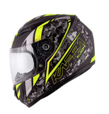 Kappa KJ04 Evo Prox Junior Інтегральний Шолом ECE 22R06 Розмір 52/L Чорний Жовтий Fluo матовий