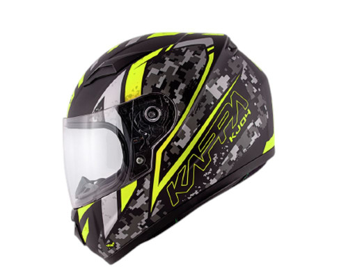 Kappa KJ04 Evo Prox Junior Інтегральний Шолом ECE 22R06 Розмір 52/L Чорний Жовтий Fluo матовий