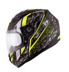 Kappa KJ04 Evo Prox Junior Інтегральний Шолом ECE 22R06 Розмір 52/L Чорний Жовтий Fluo матовий