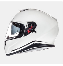 Mt інтегральний шолом thunder 3 sv суцільний перламутрово-білий з козирком колір глянцевий білий розмір xxl