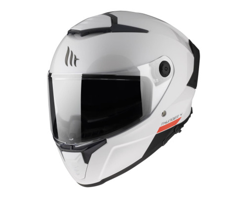 Mt інтегральний шолом thunder 4 sv solid a0 блиск перламутровий білий з козирком колір білий блиск розмір xl