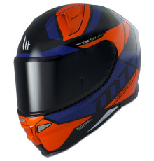 Mt sale інтегральний helmet revenge 2 scalpel a4 gloss fluor fluor orange колір чорний/синій/флор помаранчевий розмір xs (прозорий козирок)