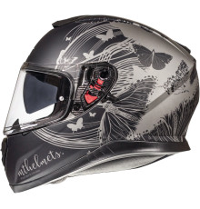 Mt sale інтегральний thunder 3 sv vlinder шолом з козирком колір чорний/сірий матовий розмір xs