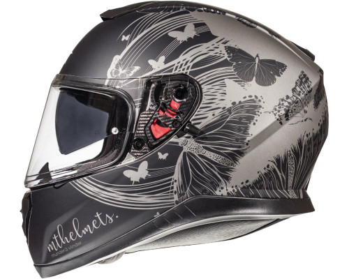 Mt sale інтегральний thunder 3 sv vlinder шолом з козирком колір чорний/сірий матовий розмір xs