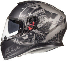 Mt sale інтегральний thunder 3 sv vlinder шолом з козирком колір чорний/сірий матовий розмір xs
