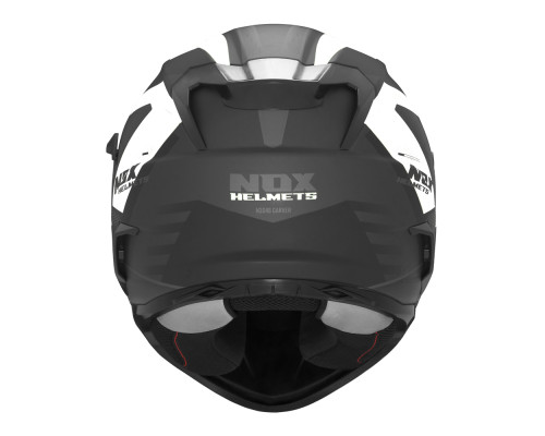Цілісний шолом nox (повний) з козирком n304s carver чорний/білий матовий розмір xxl
