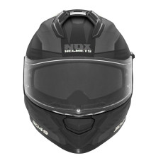 Цілісний шолом nox (повний) з козирком n304s carver чорний/білий матовий розмір xxl