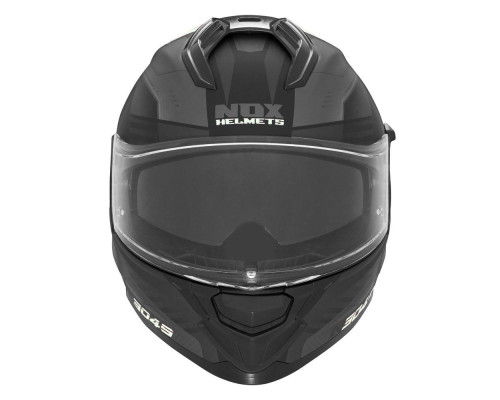 Цілісний шолом nox (повний) з козирком n304s carver чорний/білий матовий розмір xxl