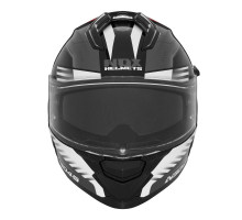 Шолом nox інтегральний (повний) з козирком n304s carver чорний/білий/червоний розмір l