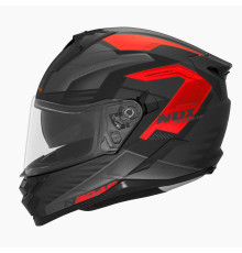 Шолом nox інтегральний (повний) з козирком n304s carver чорний/червоний матовий розмір s
