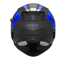 Шолом nox інтегральний (повний) з козирком n304s carver чорний/синій матовий розмір l