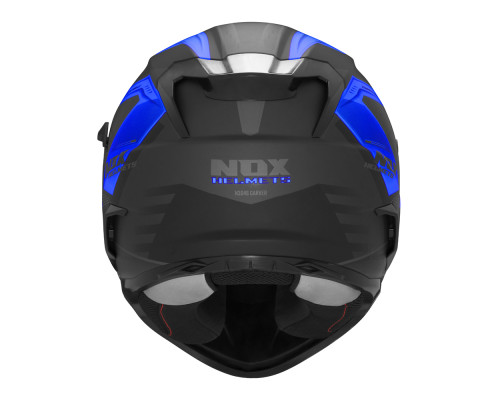 Цілісний шолом nox (повний) з козирком n304s carver чорний/синій матовий розмір xxl