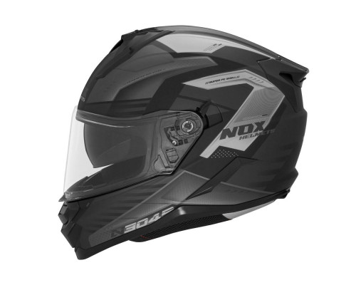 Шолом nox інтегральний (повний) з козирком n304s carver black/titanium матовий розмір m